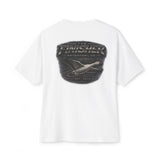 Oversized Tee — “The Finished” Waterfowl Shirt with Flying Goose Graphic