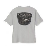 Oversized Tee — “The Finished” Waterfowl Shirt with Flying Goose Graphic