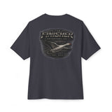 Oversized Tee — “The Finished” Waterfowl Shirt with Flying Goose Graphic