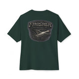Oversized Tee — “The Finished” Waterfowl Shirt with Flying Goose Graphic